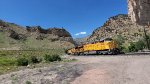 UP 6900 Up Close Shot As She Rounds The Curve Towards The UP Helper Depot, Utah.